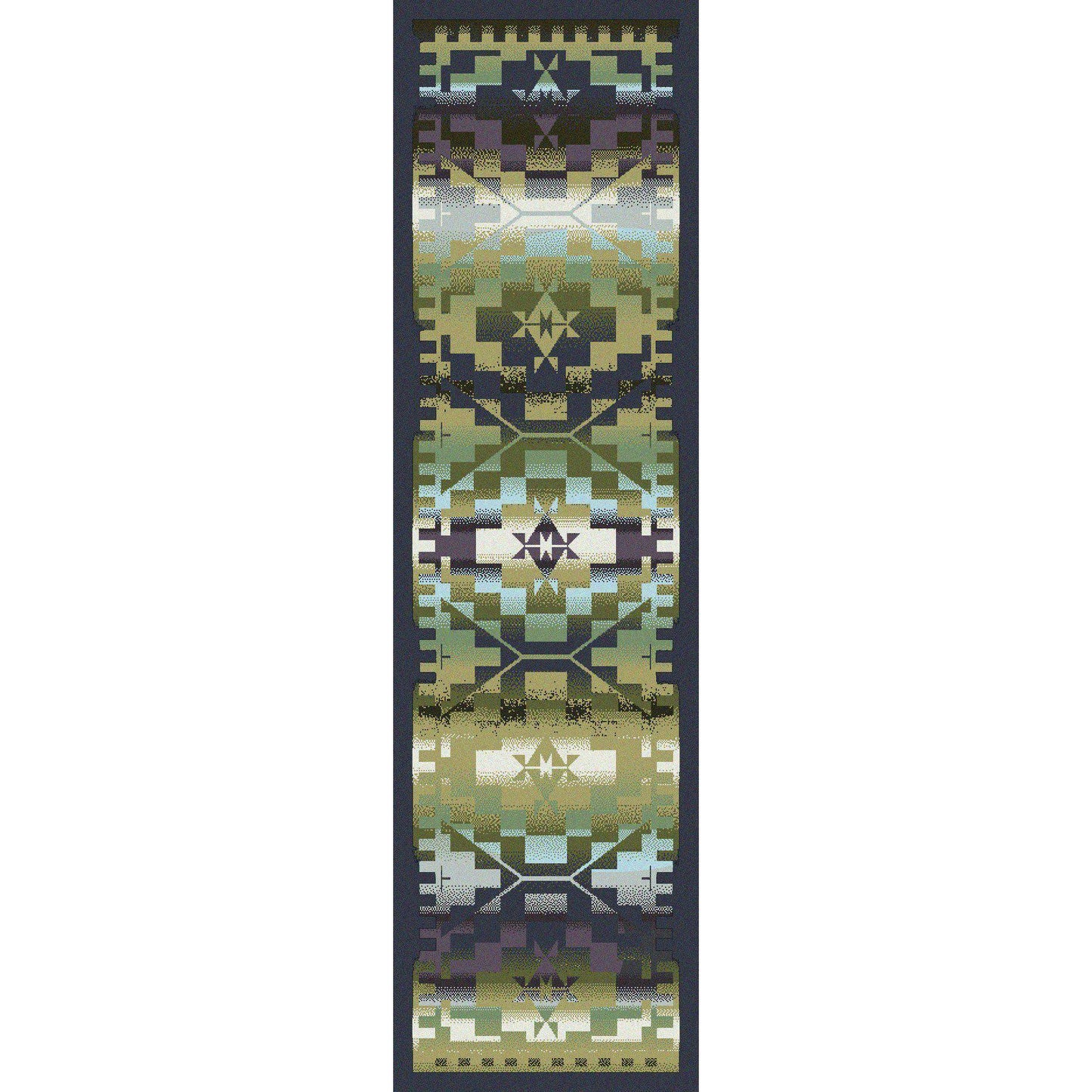 Desert Morning - Blue Shades-CabinRugs Southwestern Rugs Wildlife Rugs Lodge Rugs Aztec RugsSouthwest Rugs