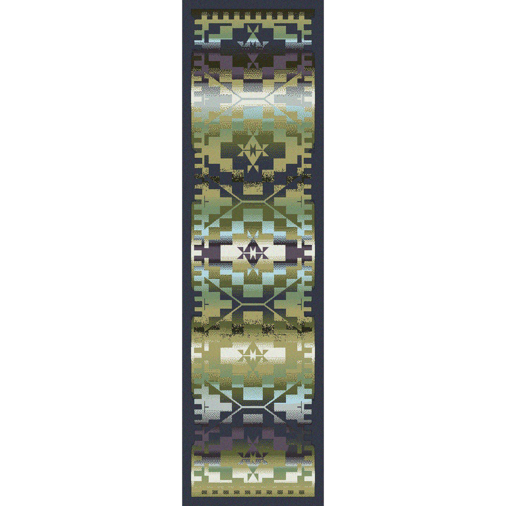 Desert Morning - Blue Shades-CabinRugs Southwestern Rugs Wildlife Rugs Lodge Rugs Aztec RugsSouthwest Rugs