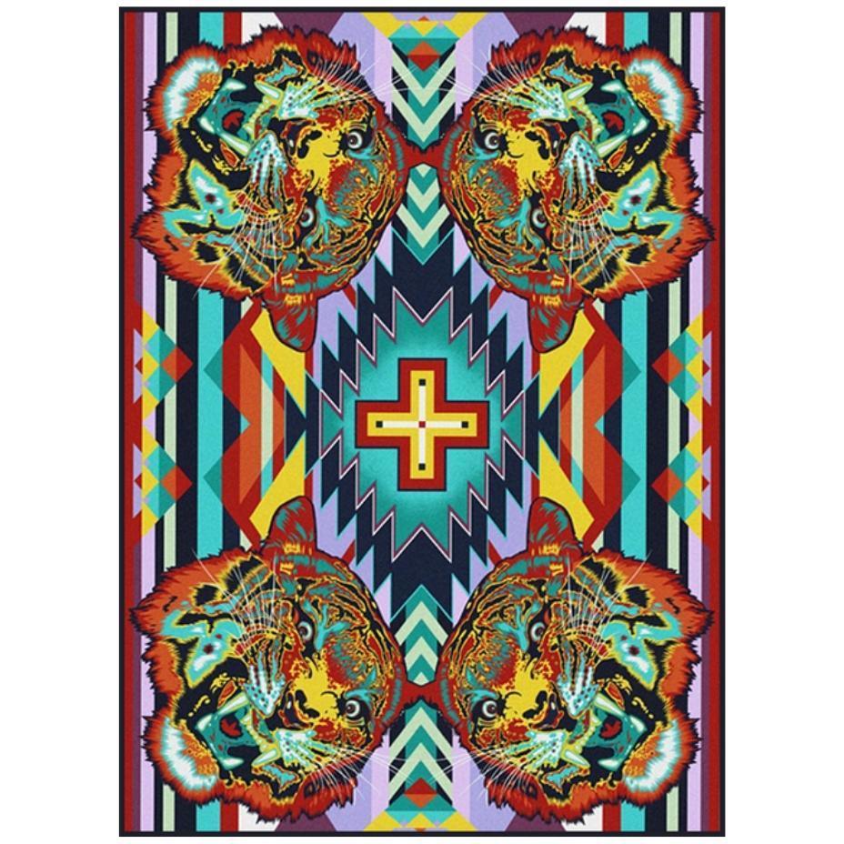 Desert Roar- Bright-CabinRugs Southwestern Rugs Wildlife Rugs Lodge Rugs Aztec RugsSouthwest Rugs