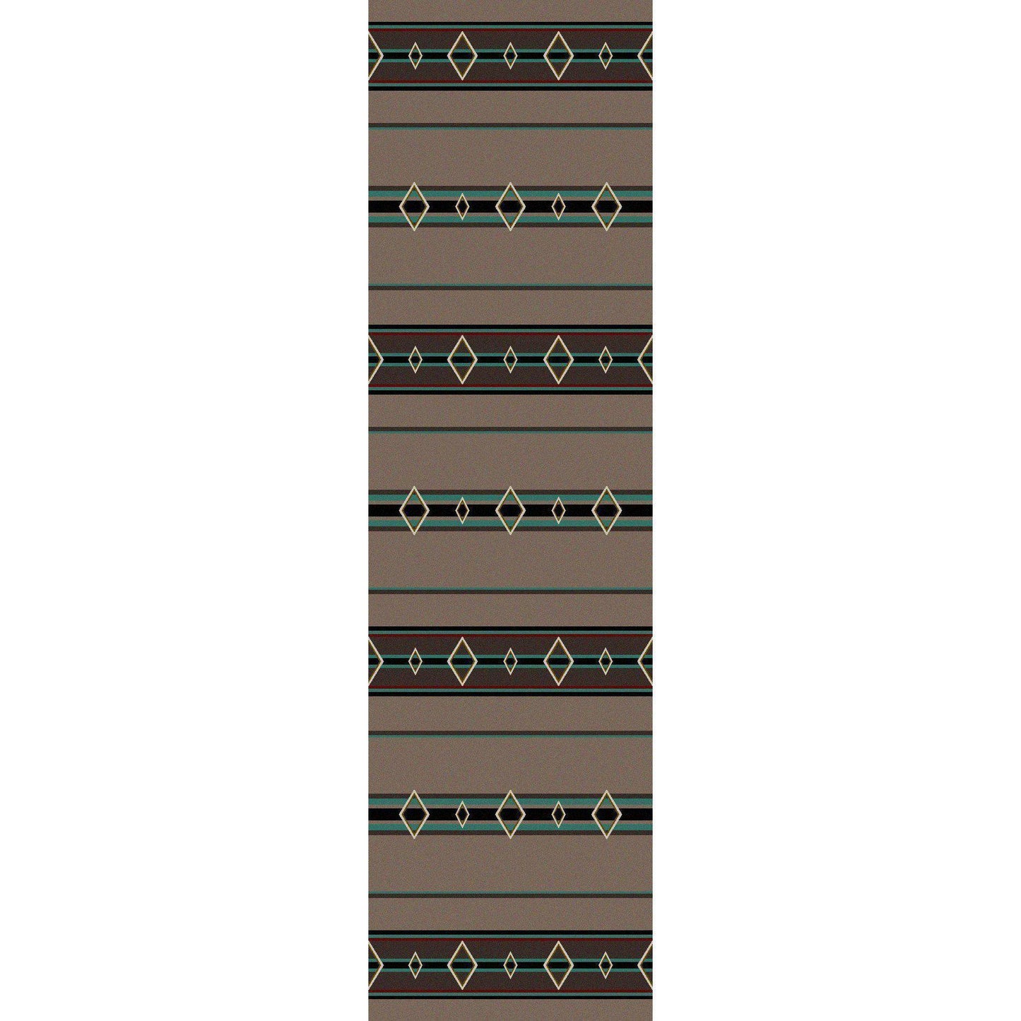 Desert Times - Turquoise-CabinRugs Southwestern Rugs Wildlife Rugs Lodge Rugs Aztec RugsSouthwest Rugs