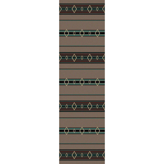 Desert Times - Turquoise-CabinRugs Southwestern Rugs Wildlife Rugs Lodge Rugs Aztec RugsSouthwest Rugs