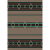 Desert Times - Turquoise-CabinRugs Southwestern Rugs Wildlife Rugs Lodge Rugs Aztec RugsSouthwest Rugs