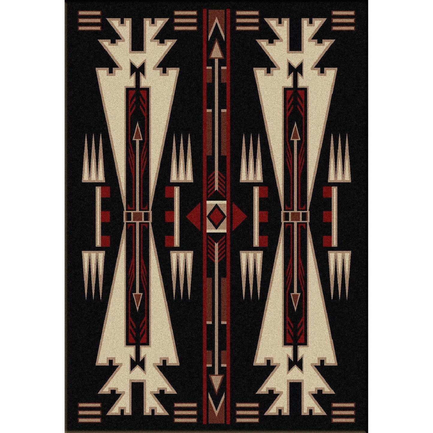 Desert Vandals - Black-CabinRugs Southwestern Rugs Wildlife Rugs Lodge Rugs Aztec RugsSouthwest Rugs