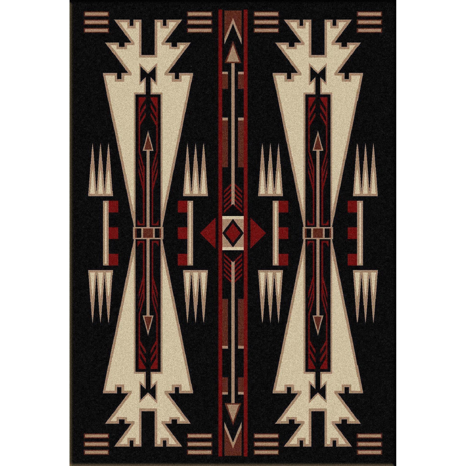 Desert Vandals - Black-CabinRugs Southwestern Rugs Wildlife Rugs Lodge Rugs Aztec RugsSouthwest Rugs