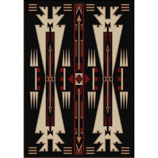 Desert Vandals - Black-CabinRugs Southwestern Rugs Wildlife Rugs Lodge Rugs Aztec RugsSouthwest Rugs