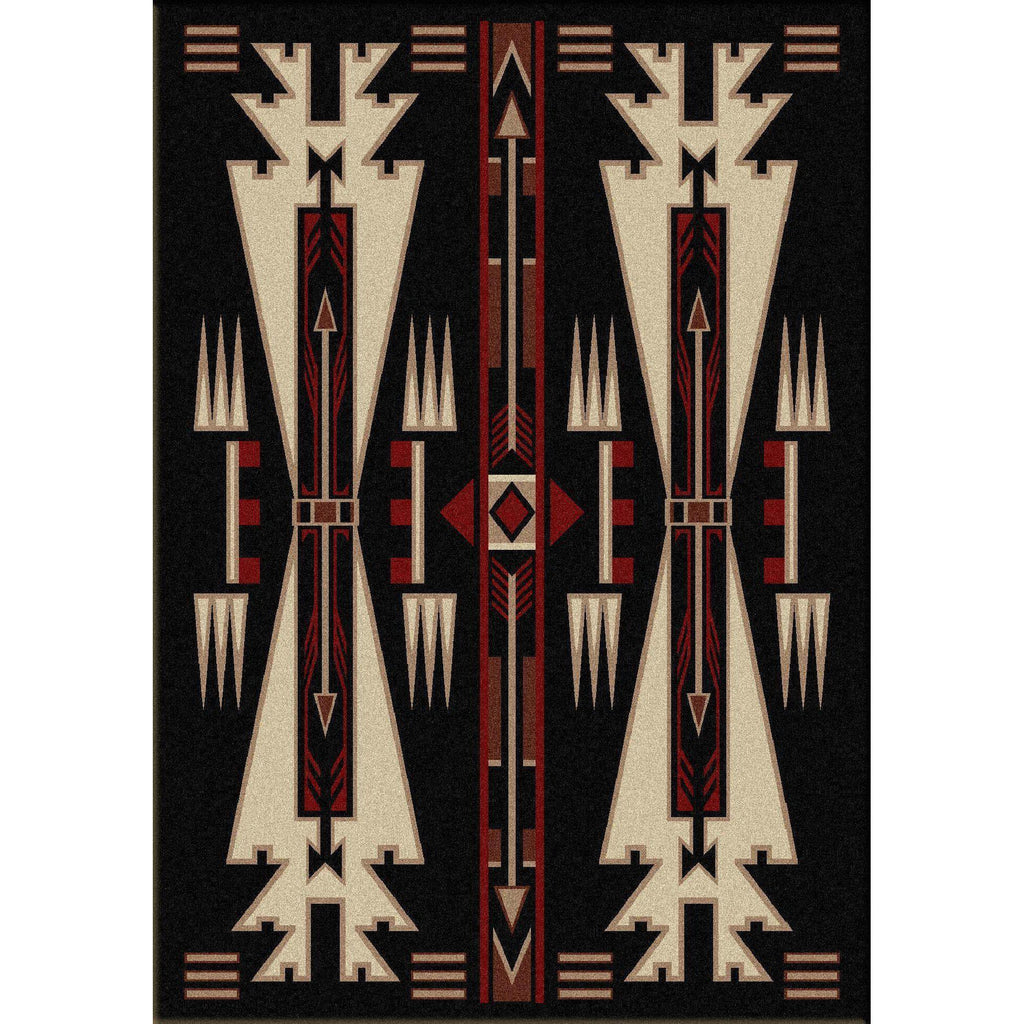 Desert Vandals - Black-CabinRugs Southwestern Rugs Wildlife Rugs Lodge Rugs Aztec RugsSouthwest Rugs