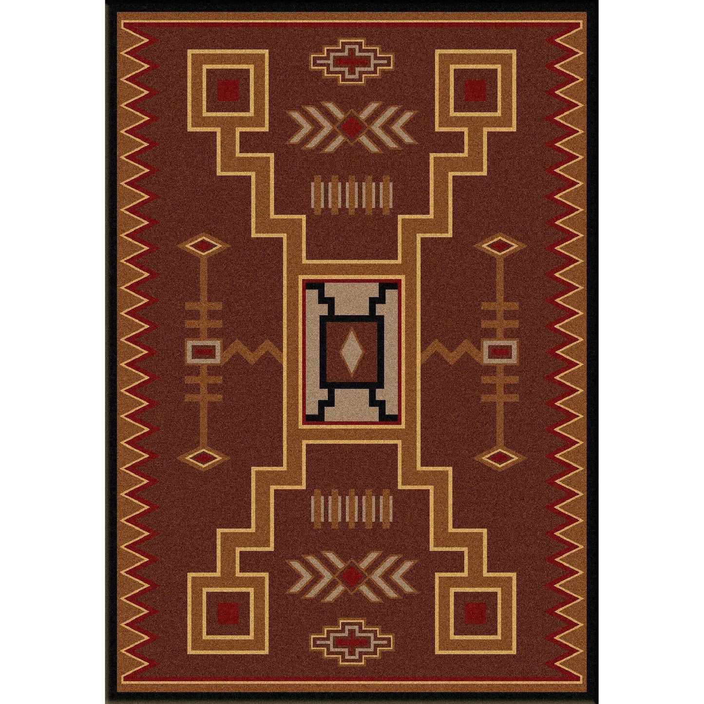 Desertstorm - Brown-CabinRugs Southwestern Rugs Wildlife Rugs Lodge Rugs Aztec RugsSouthwest Rugs