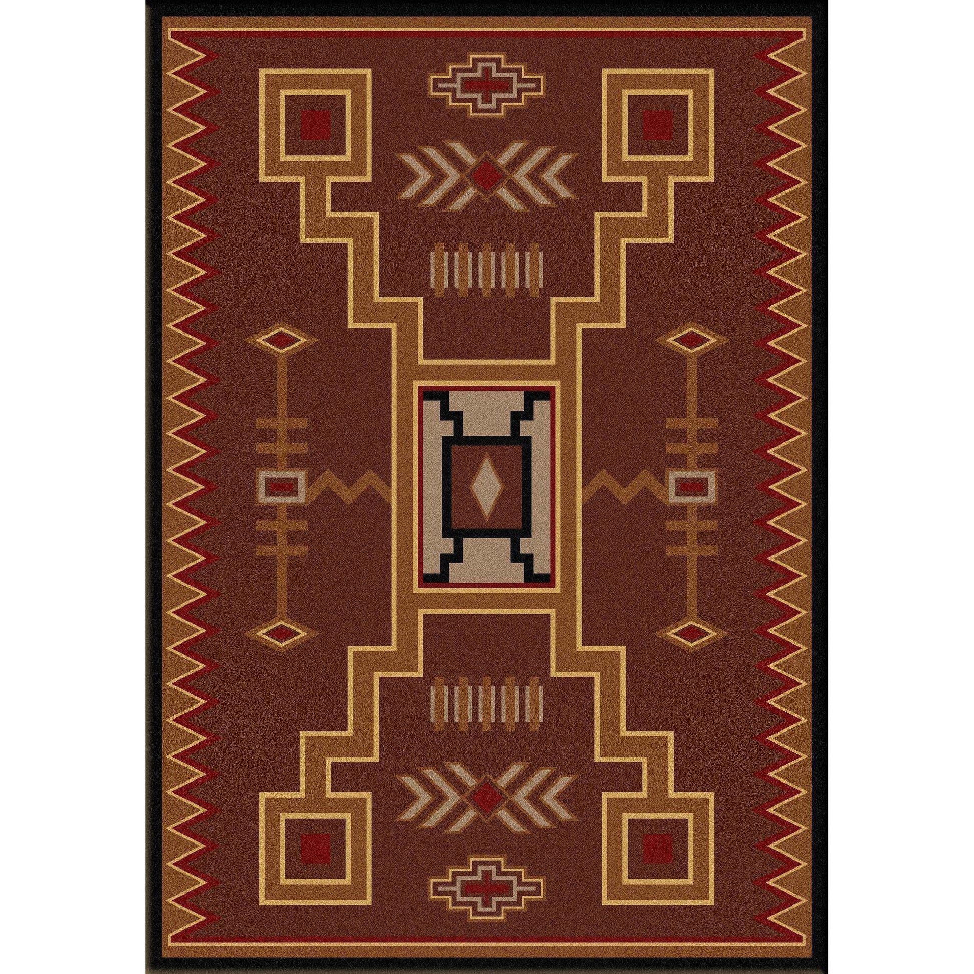 Desertstorm - Brown-CabinRugs Southwestern Rugs Wildlife Rugs Lodge Rugs Aztec RugsSouthwest Rugs