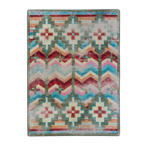 Desierto - Distressed Bright-CabinRugs Southwestern Rugs Wildlife Rugs Lodge Rugs Aztec RugsSouthwest Rugs