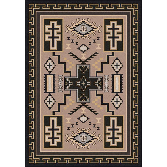 Double Cross - Sandman-CabinRugs Southwestern Rugs Wildlife Rugs Lodge Rugs Aztec RugsSouthwest Rugs