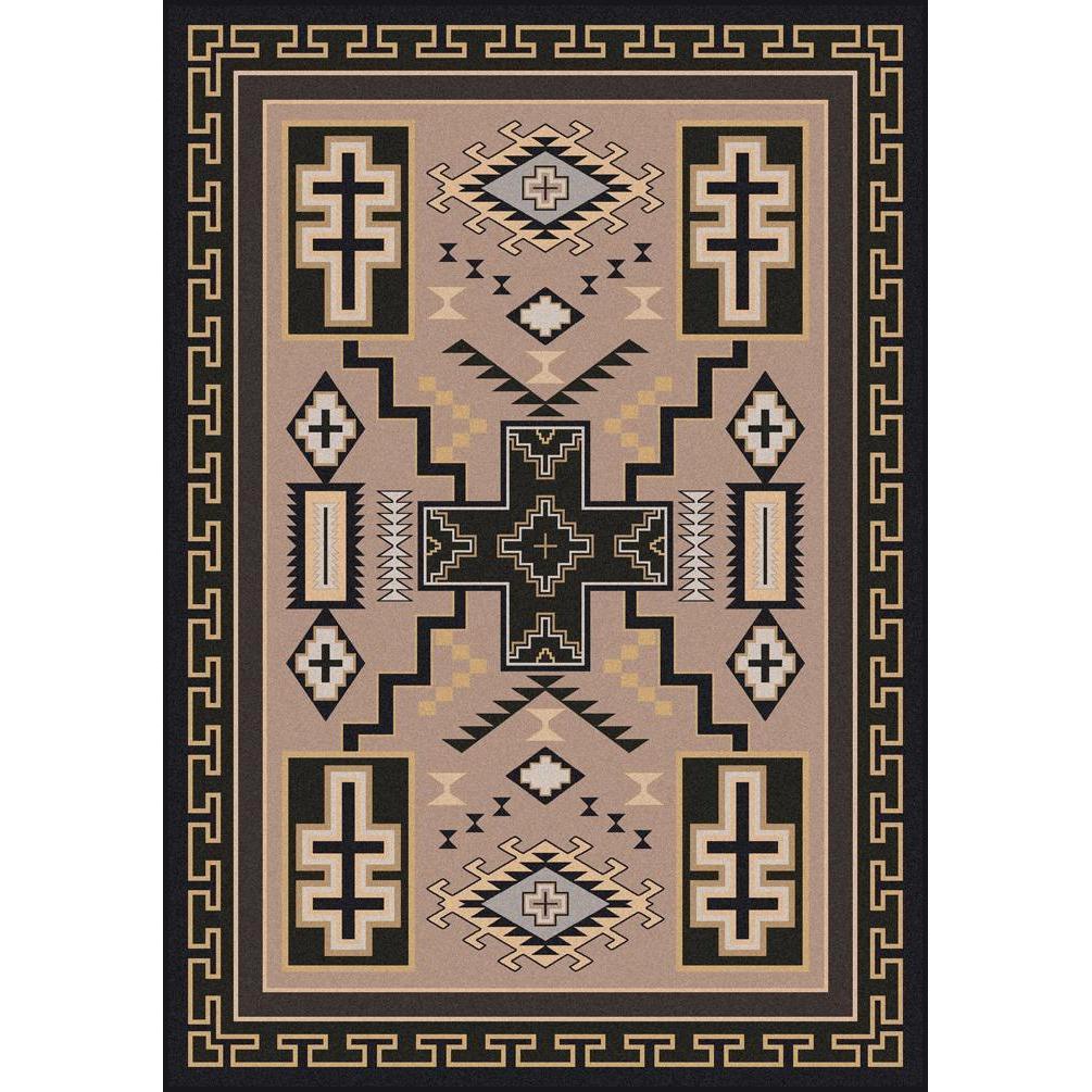 Double Cross - Sandman-CabinRugs Southwestern Rugs Wildlife Rugs Lodge Rugs Aztec RugsSouthwest Rugs