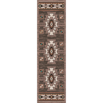 End Of The Barrel - Worn Saddle-CabinRugs Southwestern Rugs Wildlife Rugs Lodge Rugs Aztec RugsSouthwest Rugs