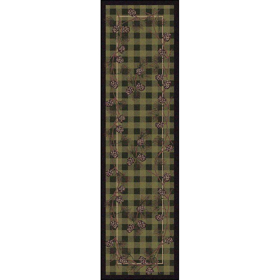 Forest Pines - Green-CabinRugs Southwestern Rugs Wildlife Rugs Lodge Rugs Aztec RugsSouthwest Rugs