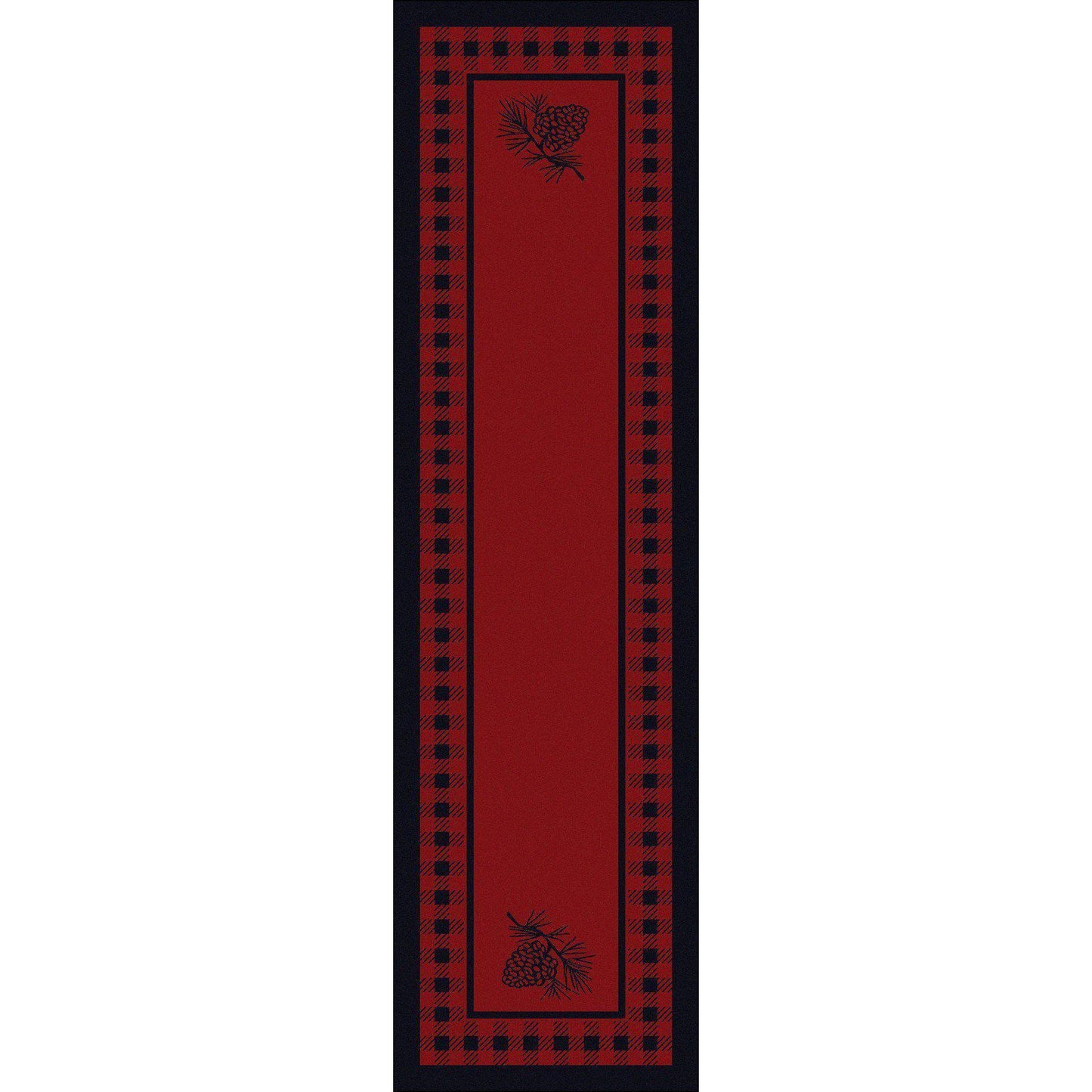 Forest Refuge - Red-CabinRugs Southwestern Rugs Wildlife Rugs Lodge Rugs Aztec RugsSouthwest Rugs
