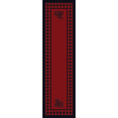 Forest Refuge - Red-CabinRugs Southwestern Rugs Wildlife Rugs Lodge Rugs Aztec RugsSouthwest Rugs