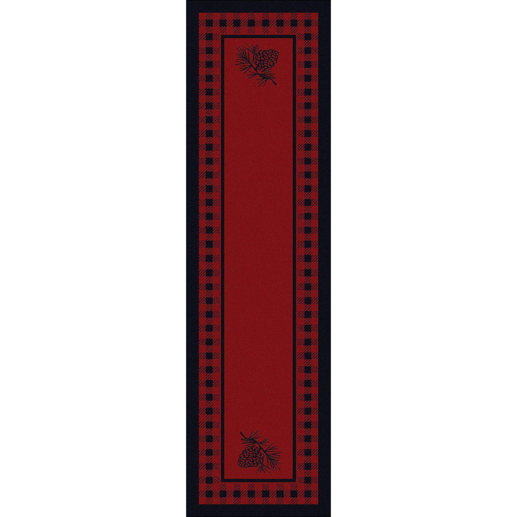 Forest Refuge - Red-CabinRugs Southwestern Rugs Wildlife Rugs Lodge Rugs Aztec RugsSouthwest Rugs