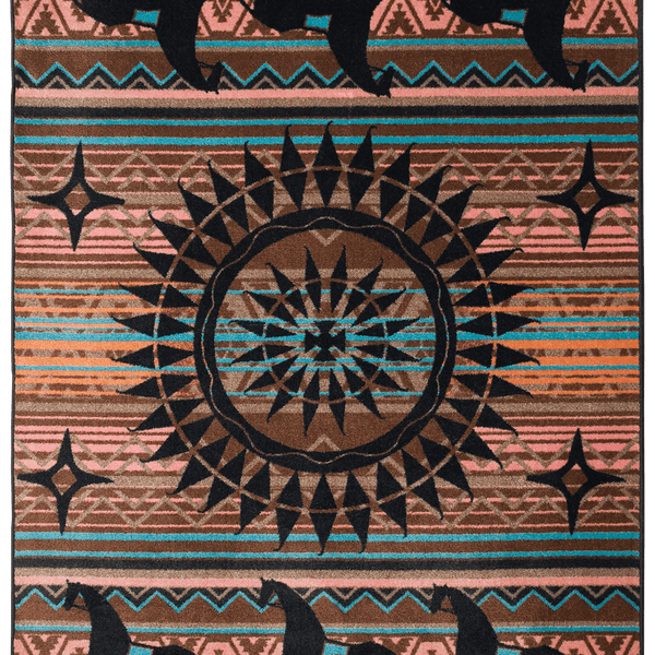 Ghost Rider - Turquoise - Cabin Rugs