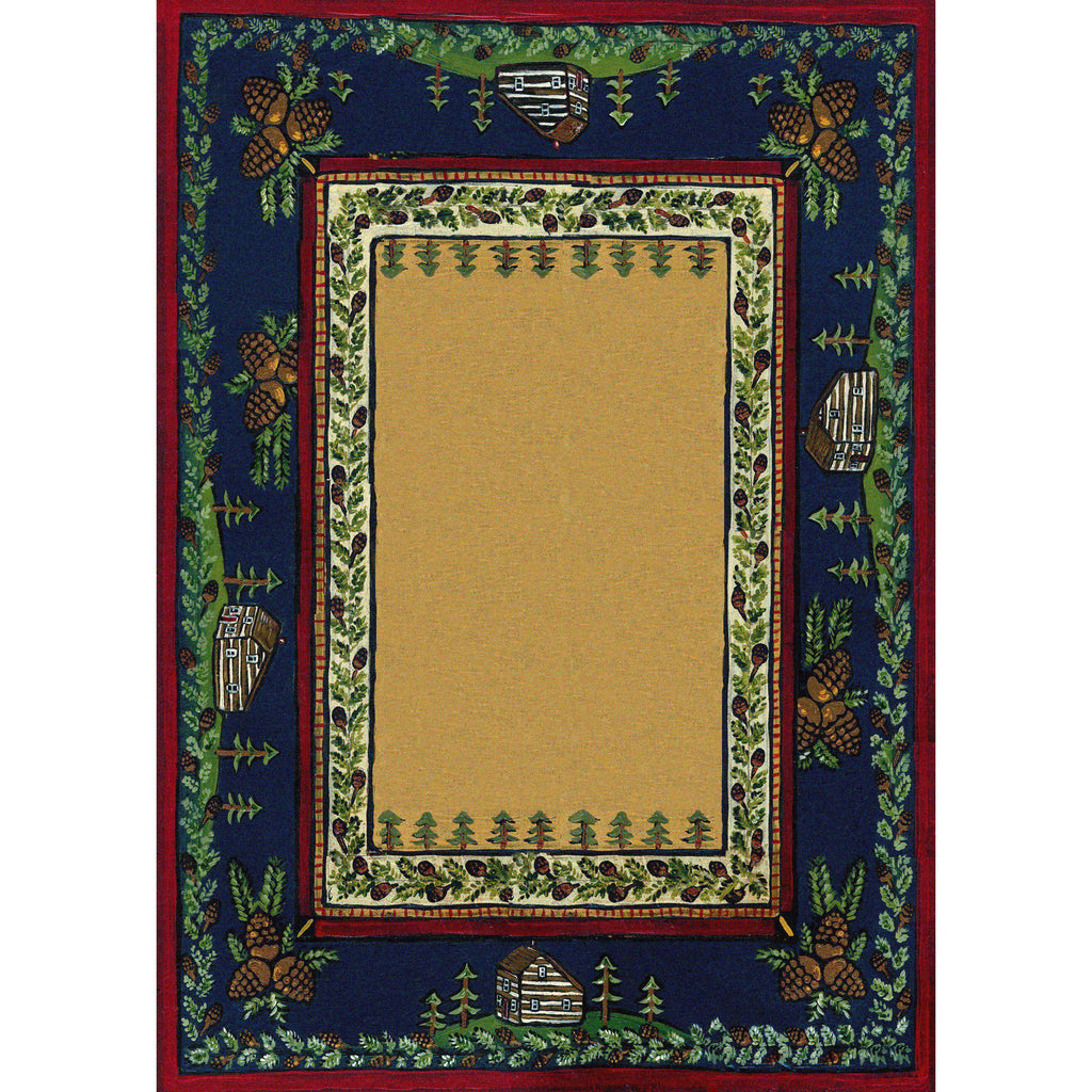 Going Through The Pines-CabinRugs Southwestern Rugs Wildlife Rugs Lodge Rugs Aztec RugsSouthwest Rugs