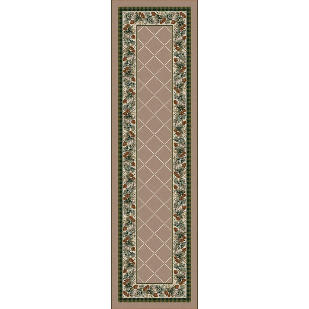 Green Forest - Light Sandstone-CabinRugs Southwestern Rugs Wildlife Rugs Lodge Rugs Aztec RugsSouthwest Rugs