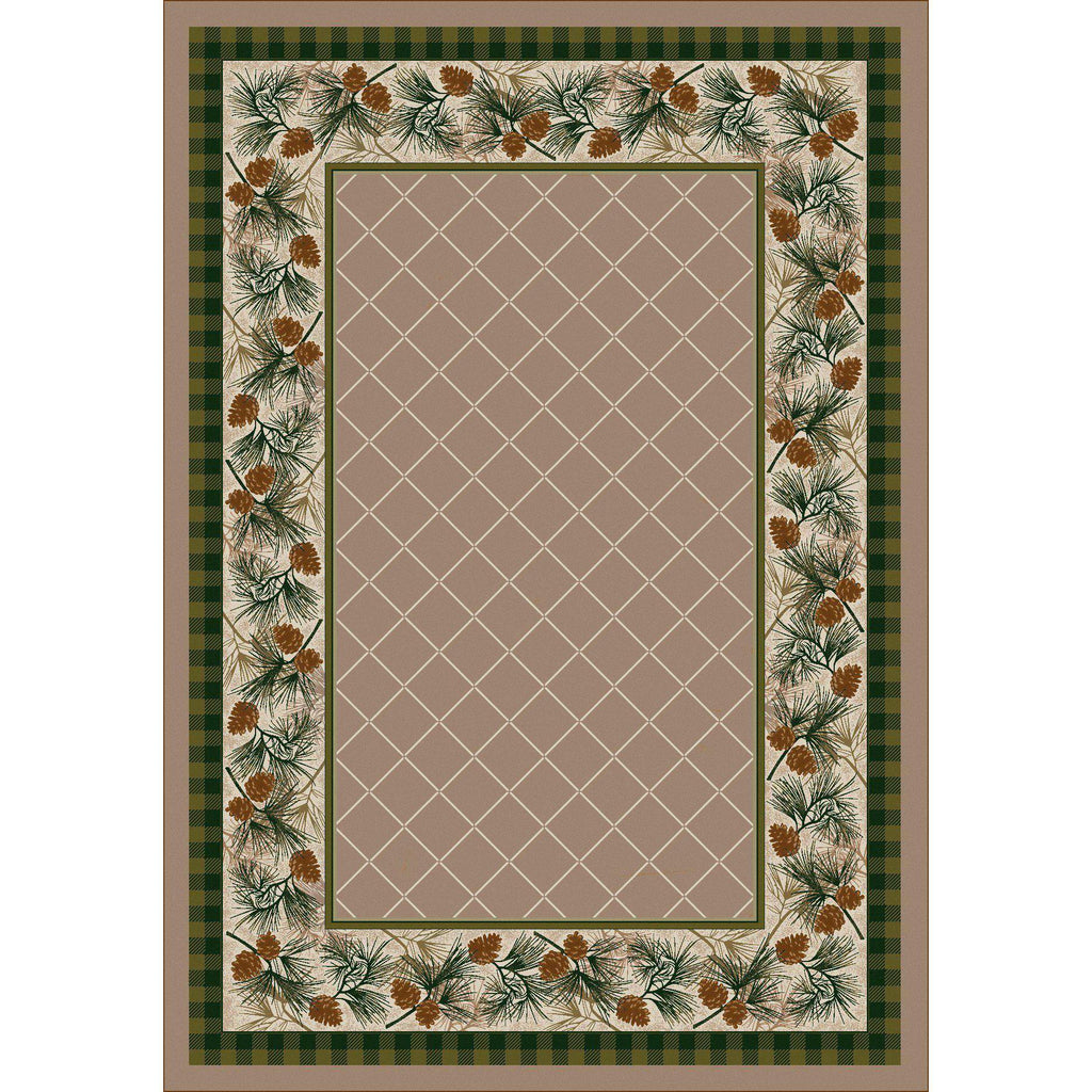 Green Forest - Light Sandstone-CabinRugs Southwestern Rugs Wildlife Rugs Lodge Rugs Aztec RugsSouthwest Rugs