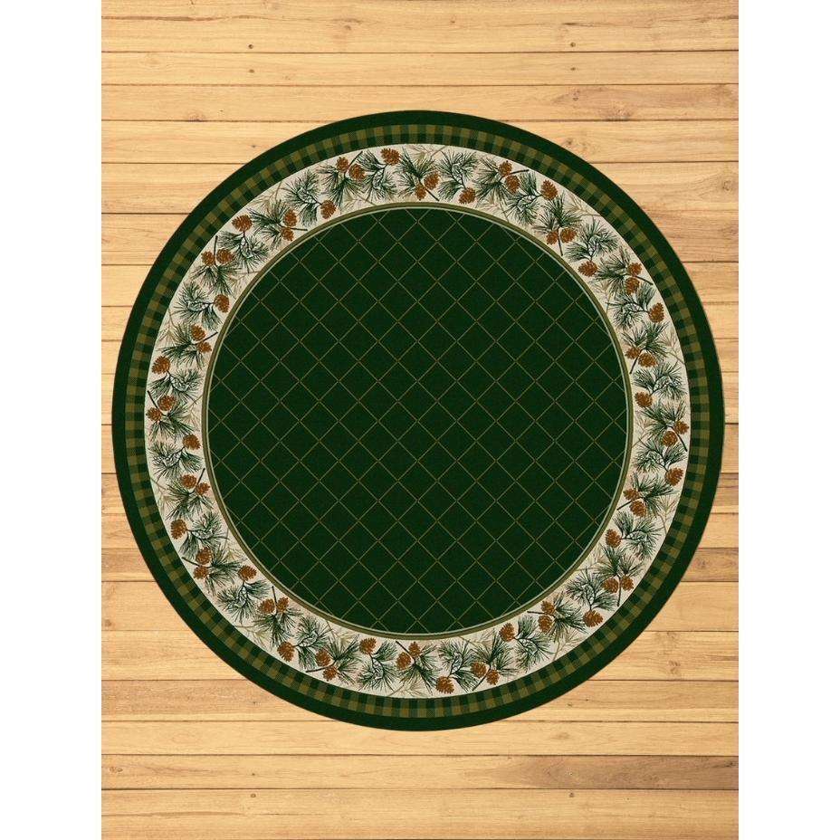 Green Pines - Pine-CabinRugs Southwestern Rugs Wildlife Rugs Lodge Rugs Aztec RugsSouthwest Rugs