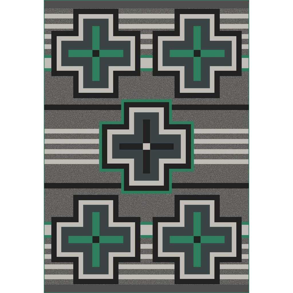 Hunter - Jade-CabinRugs Southwestern Rugs Wildlife Rugs Lodge Rugs Aztec RugsSouthwest Rugs