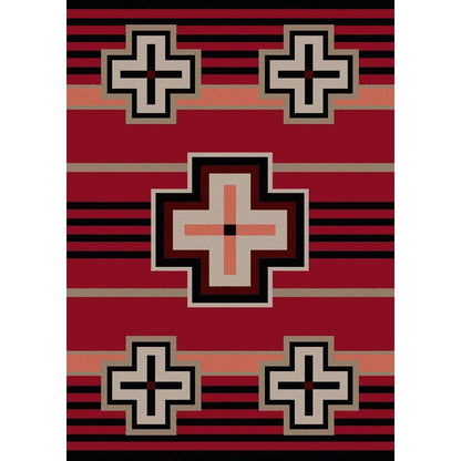 Hunter - Red-CabinRugs Southwestern Rugs Wildlife Rugs Lodge Rugs Aztec RugsSouthwest Rugs