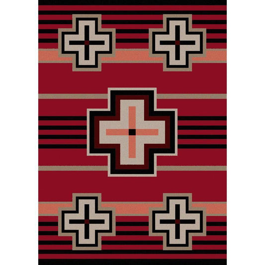 Hunter - Red-CabinRugs Southwestern Rugs Wildlife Rugs Lodge Rugs Aztec RugsSouthwest Rugs