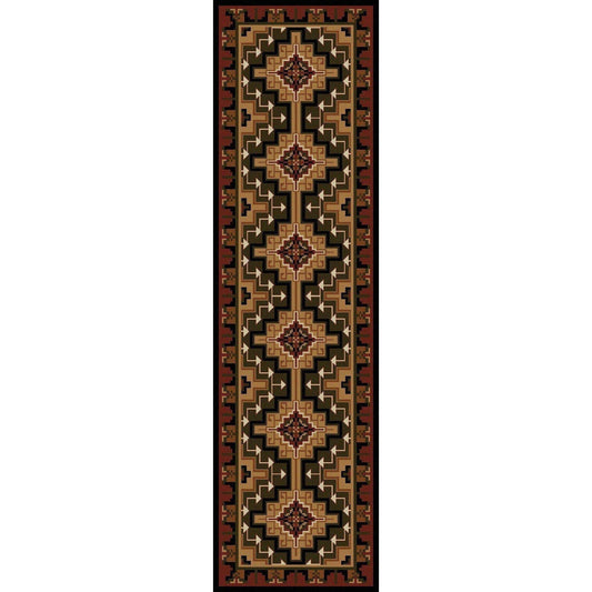 Land Of The Hills - Red-CabinRugs Southwestern Rugs Wildlife Rugs Lodge Rugs Aztec RugsSouthwest Rugs