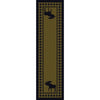 Moose Couple Refuge - Green-CabinRugs Southwestern Rugs Wildlife Rugs Lodge Rugs Aztec RugsSouthwest Rugs