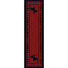 Moose Couple Refuge - Red-CabinRugs Southwestern Rugs Wildlife Rugs Lodge Rugs Aztec RugsSouthwest Rugs