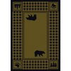 Mother Bear Refuge - Green-CabinRugs Southwestern Rugs Wildlife Rugs Lodge Rugs Aztec RugsSouthwest Rugs