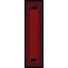 Mother Bear Refuge - Red-CabinRugs Southwestern Rugs Wildlife Rugs Lodge Rugs Aztec RugsSouthwest Rugs