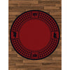 Mother Bear Refuge - Red-CabinRugs Southwestern Rugs Wildlife Rugs Lodge Rugs Aztec RugsSouthwest Rugs