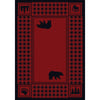 Mother Bear Refuge - Red-CabinRugs Southwestern Rugs Wildlife Rugs Lodge Rugs Aztec RugsSouthwest Rugs