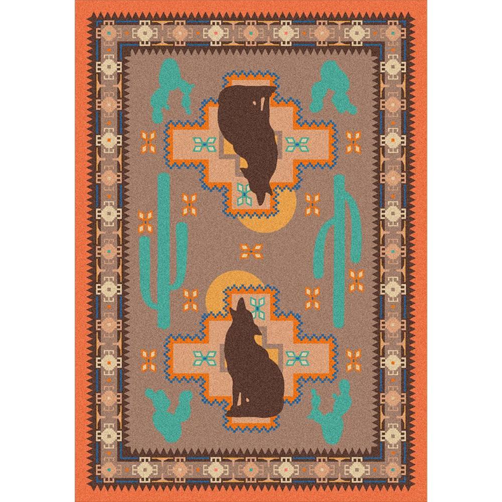 New Mexican Desert - Desert Rose-CabinRugs Southwestern Rugs Wildlife Rugs Lodge Rugs Aztec RugsSouthwest Rugs