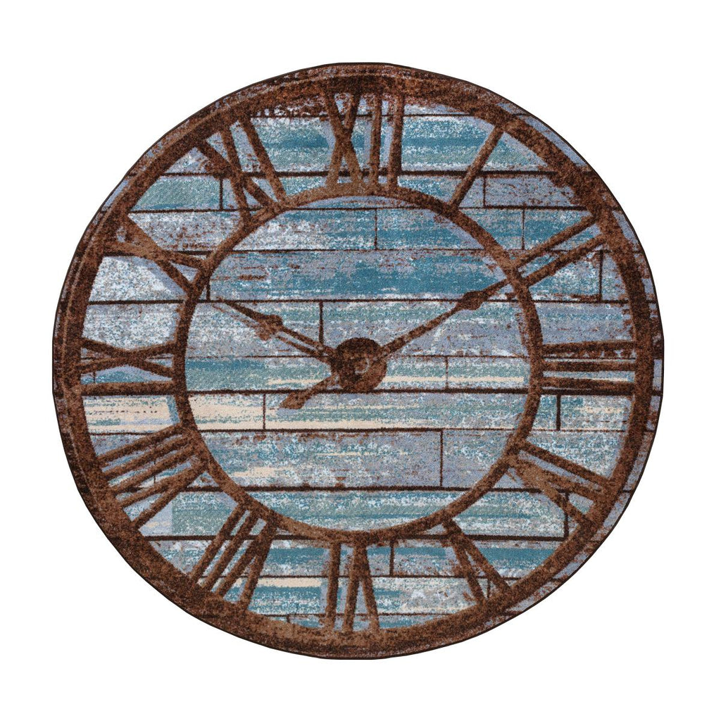 Ocean Time - Blue-CabinRugs Southwestern Rugs Wildlife Rugs Lodge Rugs Aztec RugsSouthwest Rugs