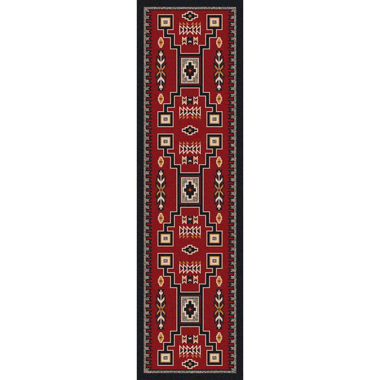 Old Timer - Red-CabinRugs Southwestern Rugs Wildlife Rugs Lodge Rugs Aztec RugsSouthwest Rugs