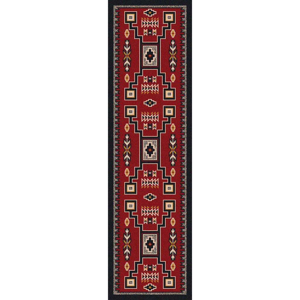 Old Timer - Red-CabinRugs Southwestern Rugs Wildlife Rugs Lodge Rugs Aztec RugsSouthwest Rugs