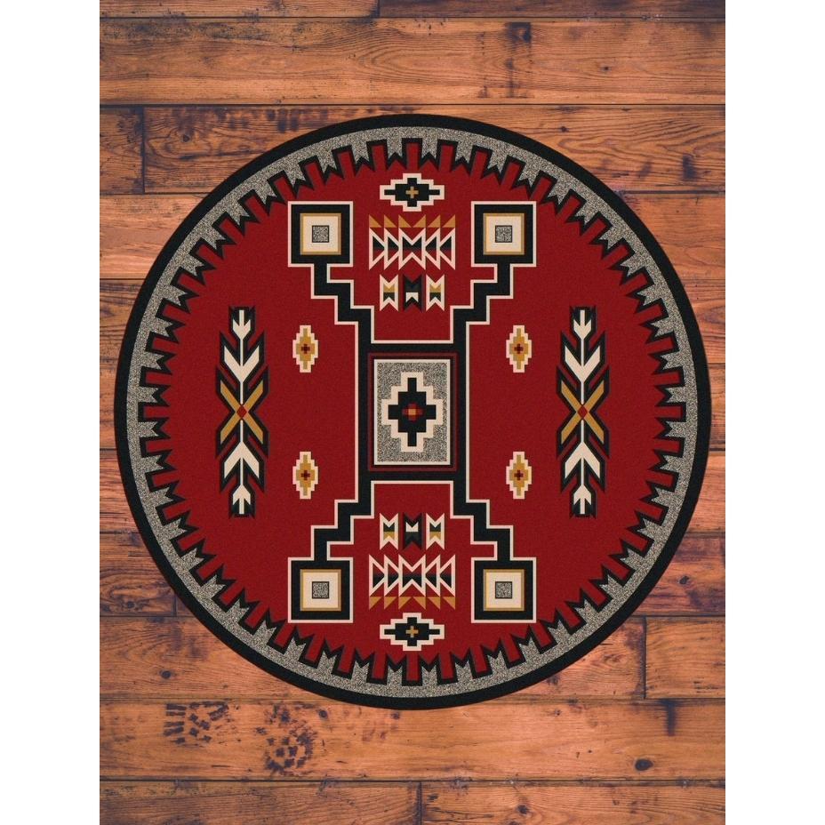 Old Timer - Red-CabinRugs Southwestern Rugs Wildlife Rugs Lodge Rugs Aztec RugsSouthwest Rugs