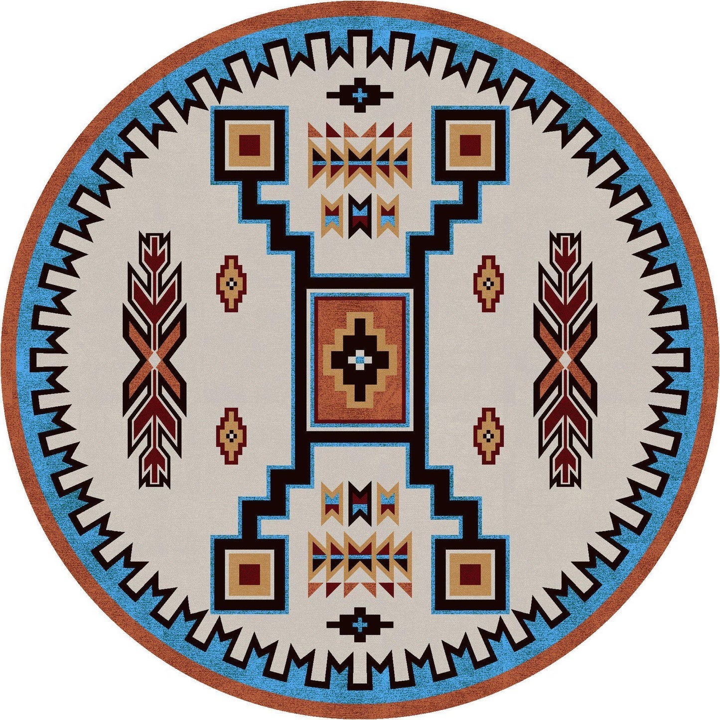 Old Timer - Rust-CabinRugs Southwestern Rugs Wildlife Rugs Lodge Rugs Aztec RugsSouthwest Rugs