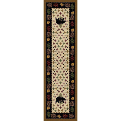Picnic Bear - Natural-CabinRugs Southwestern Rugs Wildlife Rugs Lodge Rugs Aztec RugsSouthwest Rugs