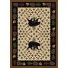 Picnic Bear - Natural-CabinRugs Southwestern Rugs Wildlife Rugs Lodge Rugs Aztec RugsSouthwest Rugs