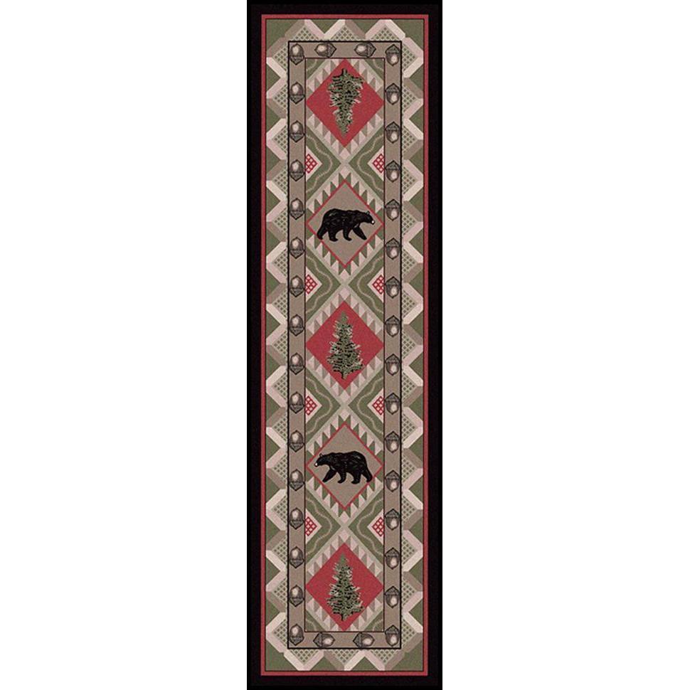Picnic In The Forest - Pine-CabinRugs Southwestern Rugs Wildlife Rugs Lodge Rugs Aztec RugsSouthwest Rugs