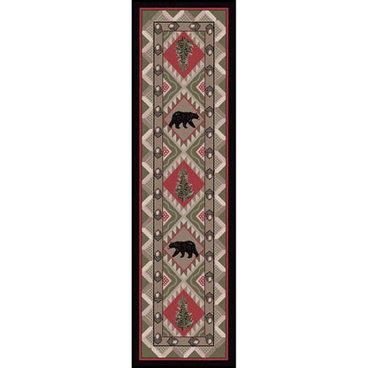 Picnic In The Forest - Pine-CabinRugs Southwestern Rugs Wildlife Rugs Lodge Rugs Aztec RugsSouthwest Rugs