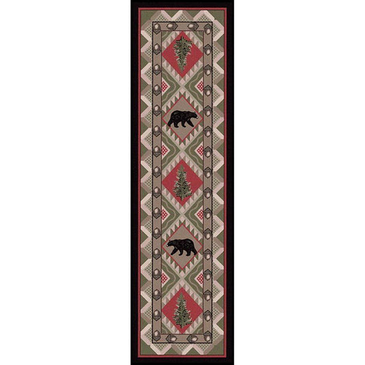 Picnic In The Forest - Pine-CabinRugs Southwestern Rugs Wildlife Rugs Lodge Rugs Aztec RugsSouthwest Rugs