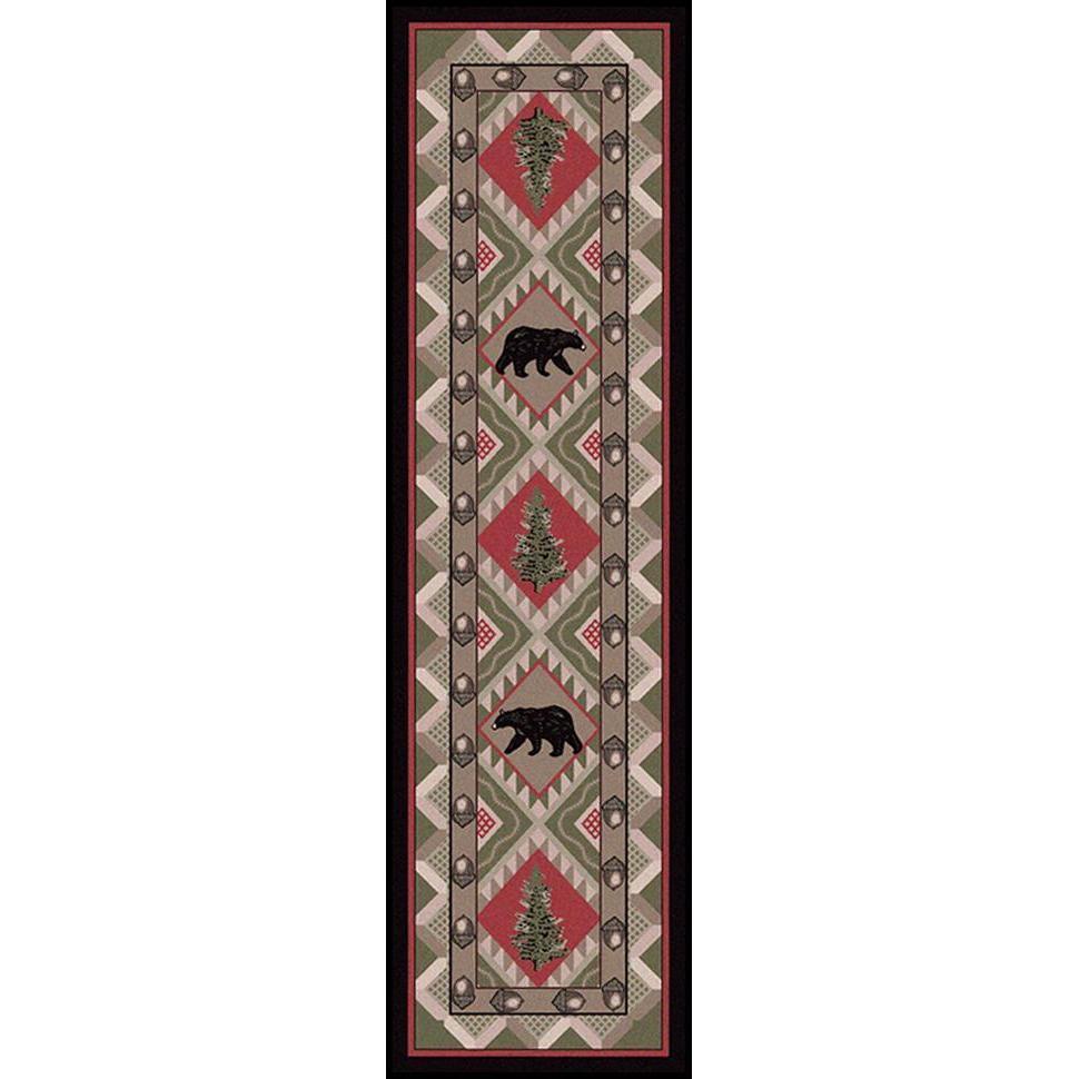 Picnic In The Forest - Pine-CabinRugs Southwestern Rugs Wildlife Rugs Lodge Rugs Aztec RugsSouthwest Rugs