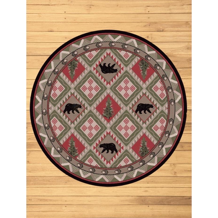 Picnic In The Forest - Pine-CabinRugs Southwestern Rugs Wildlife Rugs Lodge Rugs Aztec RugsSouthwest Rugs