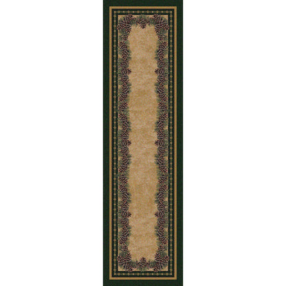 Pine Peak - Green-CabinRugs Southwestern Rugs Wildlife Rugs Lodge Rugs Aztec RugsSouthwest Rugs