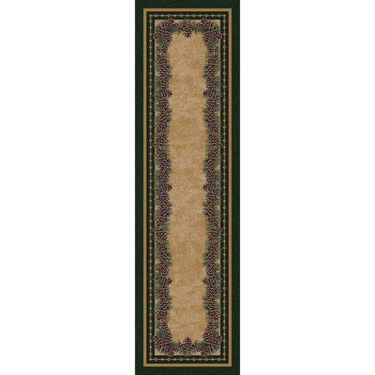 Pine Peak - Green-CabinRugs Southwestern Rugs Wildlife Rugs Lodge Rugs Aztec RugsSouthwest Rugs